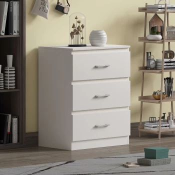 Fwstyle - Tromso 3 Drawer Chest - Matt White - White