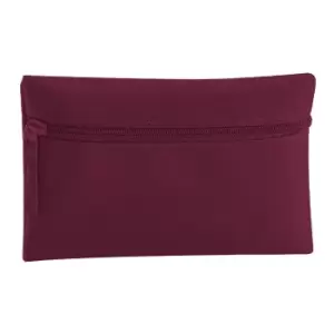 Quadra Classic Zip Up Pencil Case (One Size) (Burgundy)