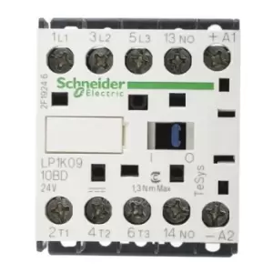 Schneider Electric TeSys K LP1K 3 Pole Motor Control Contactor - 9 A, 24 V dc Coil, 3NO, 4 kW