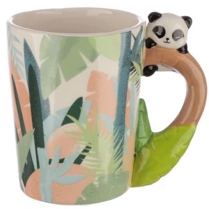 Panda Shaped Handle Ceramic Mug