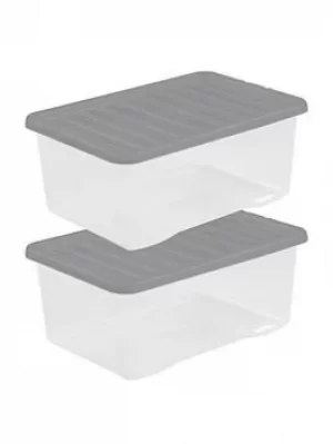 Wham Crystal Set Of 2 Boxes And Lids- 45 Litres