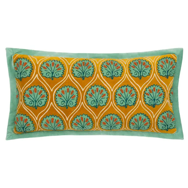 Casa Cushion Ochre/Marine, Ochre/Marine / 30 x 60cm / Polyester Filled