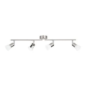 Philips Decagon Chrome & Frosted Glass LED 4 Bar Spotlight - 4.3W