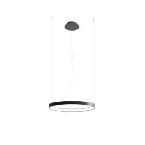 Rio Integrated LED Ring Pendant Ceiling Light, Black, 3000K, 3870lm