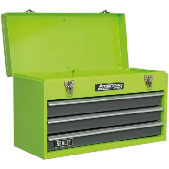 Sealey American Pro 3 Drawer Tool Chest Green / Grey