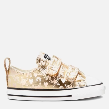 Converse Toddlers Chuck Taylor All Star 2V Trainers - Light Gold/White - UK 4 Baby