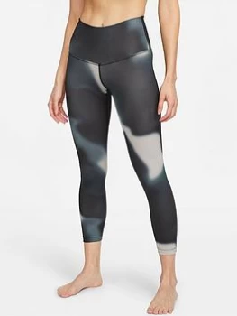 Nike Dri-FIT Yoga All Over Print Legging - Grey Size XL Women