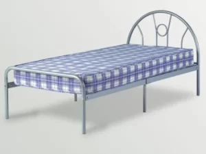 Seconique Nova 3ft Single Silver Metal Bed Frame