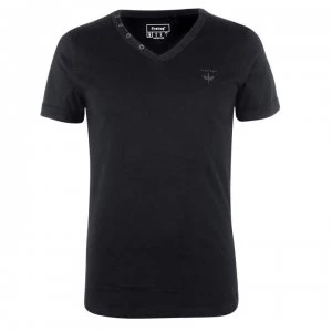 Firetrap Striding V Neck T Shirt Mens - Black