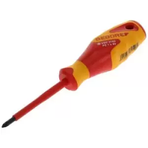 Gedore VDE 2160 PZ 1 1612182 Pillips screwdriver PZ 1 Blade length: 80 mm DIN ISO 8764