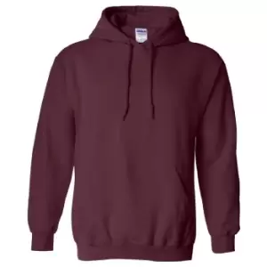 Gildan Heavy Blend Adult Unisex Hooded Sweatshirt / Hoodie (M) (Maroon)