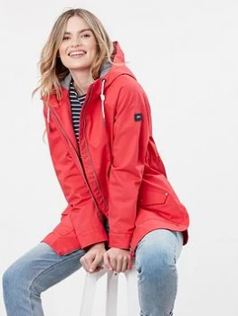 Joules Shoreside Waterproof Jacket - Red, Size 18, Women