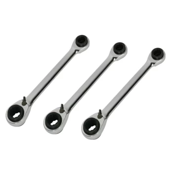 Kennedy-pro - 4-in-1 Ratchet Ring Reversible Spanner Set 3PC