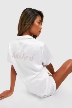 Hitched Bridal Pj Short Set