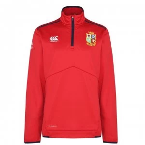 Canterbury British and Irish Lions Quarter Zip Fleece Mens - TANGO RED