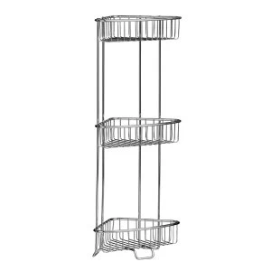 Premier Housewares 3 Tier Chrome Corner Storage Caddy