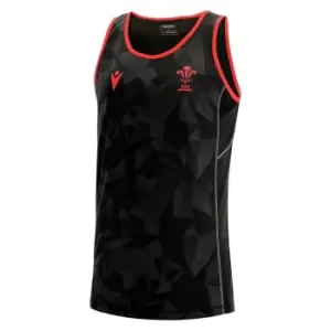 Macron Wales Rugby Singlet 2021 2022 Mens - Black