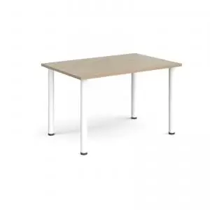 Rectangular white radial leg meeting table 1200mm x 800mm - barcelona