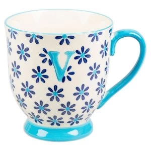 Sass & Belle Bohemian Mug Letter V