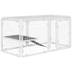 Pawhut Pethutch With Lockable Door - White