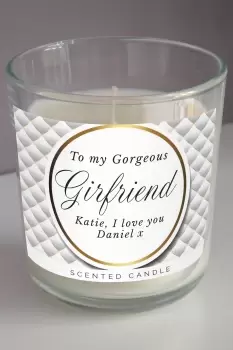 Personalised Opulent Candle in a Jar - White