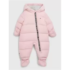 Tommy Hilfiger Baby Branded Zip Skiisuit - Pink