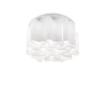 Compo 10 Light Medium Ceiling Flush Light White, E27