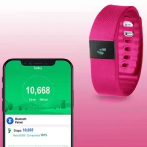 Bas-tek Classic Fitness Bluetooth Oled Display Sports Activity Bracelet - Pink