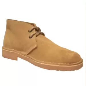 Roamers Mens Real Suede Unlined Desert Boots (3 UK) (Sand)