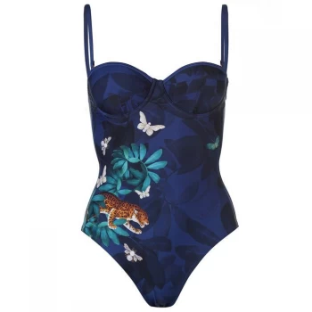 Ted Baker Houdiini Balconette Swimsuit - NAVY