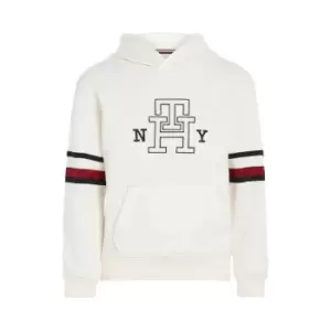 Tommy Hilfiger Global Stripe Monogram Hoodie - White