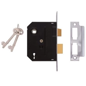 Union 2295 2 Lever Mortice Sashlock Polished Brass 76mm 3" Visi