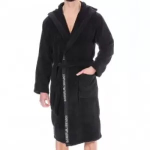 Emporio Armani Cotton Bathrobe - Black XL