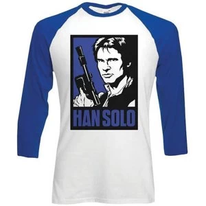 Star Wars - Classic Han Block Unisex X-Large T-Shirt - Blue,White