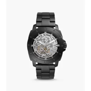 Fossil Mens Privateer Sport Mechanical Stainless Steel Watch - Black