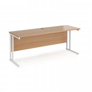 Maestro 25 WL Straight Desk 1800mm x 600mm - White Cantilever Frame b