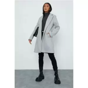 I Saw It First Grey Petite Wool Coat - Grey