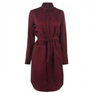 Gant Signature Weave Dress - Port Red