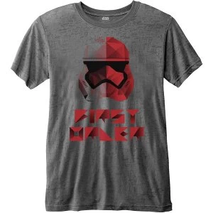 Star Wars - Episode VIII First Order Geo Unisex Large T-Shirt - Grey