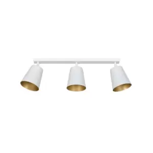 Emibig Prism White/Gold Ceiling Spotlight Bar 3x E27