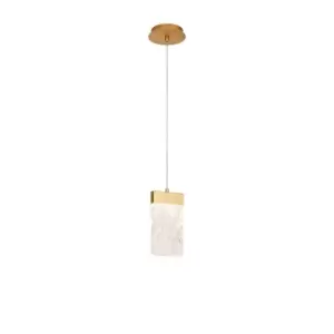 Boston Medium Ceiling Pendant 2m, 4.5W LED, 3000K, 160lm, Painted Brushed Gold