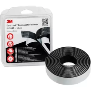 3M Dual Lock Hook-and-loop tape stick-on (L x W) 2.5 m x 25mm Black