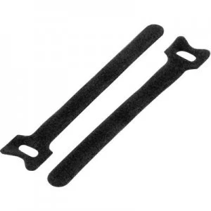 Hook and loop cable tie for bundling Hook and loop pad L x W 125mm x 12 mm