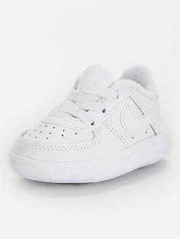 Nike Force 1 Crib Shoes - White/White, Size 3