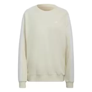 adidas Essentials Studio Lounge 3-Stripes Sweatshirt Wome - Beige