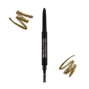 Makeup Revolution Duo Brow Pencil Light Brown Brown