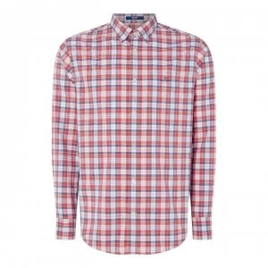 Gant Gant Long Sleeve Tonal Plaid Shirt - Red 640