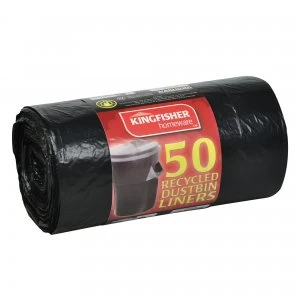 Kingfisher Large Heavy Duty Bin Bags - 50 Pack