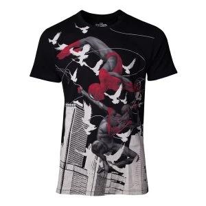 Marvel Comics - Miles Morales Print Mens Large T-Shirt - Black