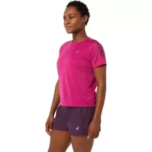 Asics Womens Icon SS Running Top - Red